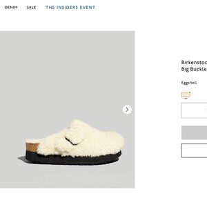 Birkenstock Shearling Boston Big Buckle Platform Clogs